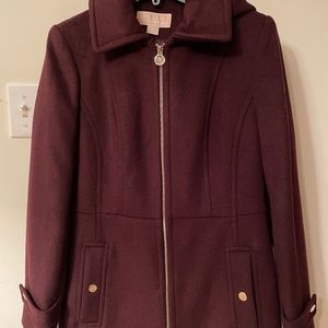 Brand New Michael Kors Zip Front Wool Coat